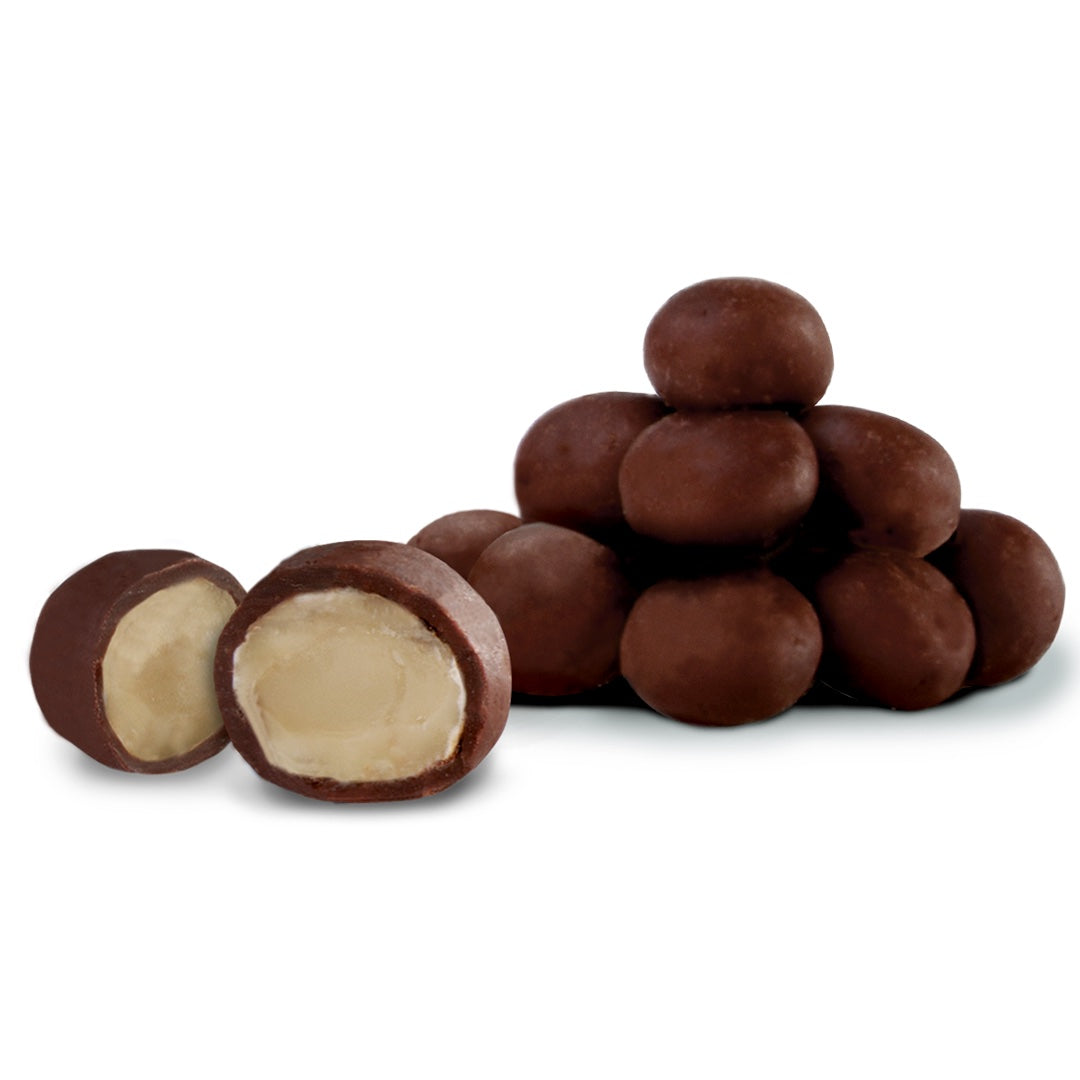 Dark chocolate-covered sweet aya bites tiger nuts healthy low-calorie, low-fat snack food